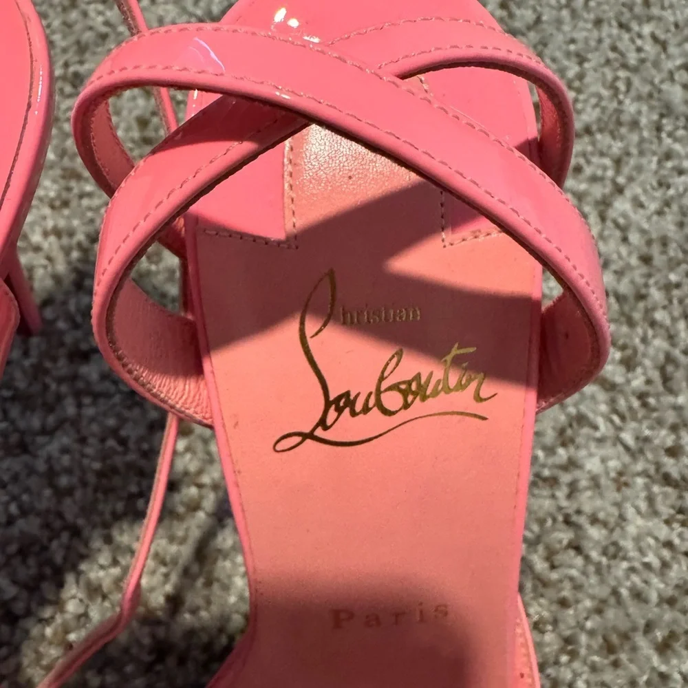 Christian Louboutin Patent Loubigirl 100 Sandals size 38 - Picture 4 of 10